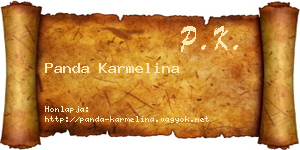 Panda Karmelina névjegykártya